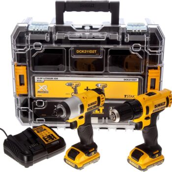 DeWalt DCK211D2T-QW KIT 12V Li-Ion 2Ah Taladro Atornillador XR + Atornillador Impacto XR