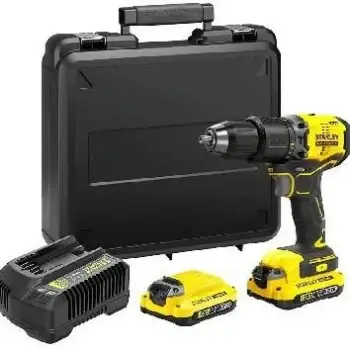 Kit taladro percutor brushless V20 18V 60 Nm con 2 baterías 2 Ah + 100 accesorios