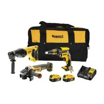 KIT DRYWALL XR 18V= DCH133 Martillo+DCG405 Amoladora+DCF620 Atornillador+2 baterias+1 cargador **